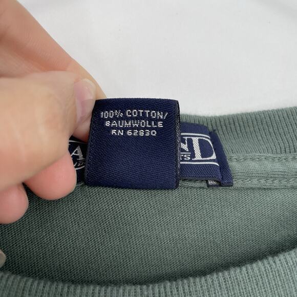 NWOT Lands' End Men's XL Green Crewneck T-Shirt 100% Cotton Super Soft Basic - Picture 6 of 9